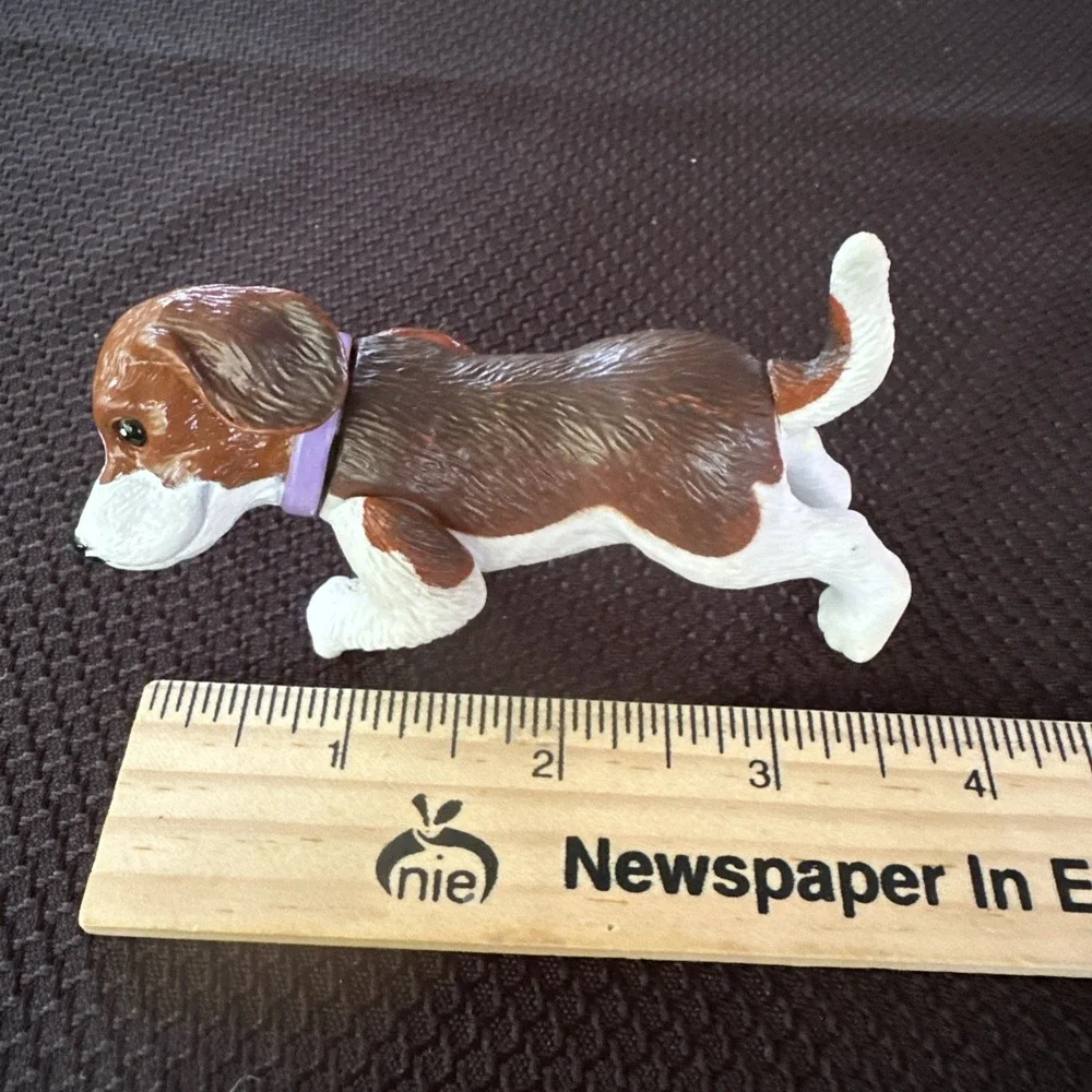 Mattel Barbie Dollhouse Pet Brown & White Posh Pets Puppy Dog Vet Playset Moves
